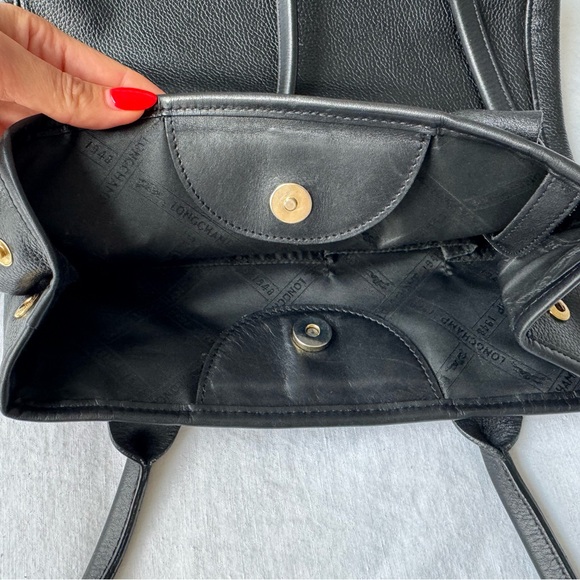 Longchamp Black Leather Tote - Picture 8 of 14